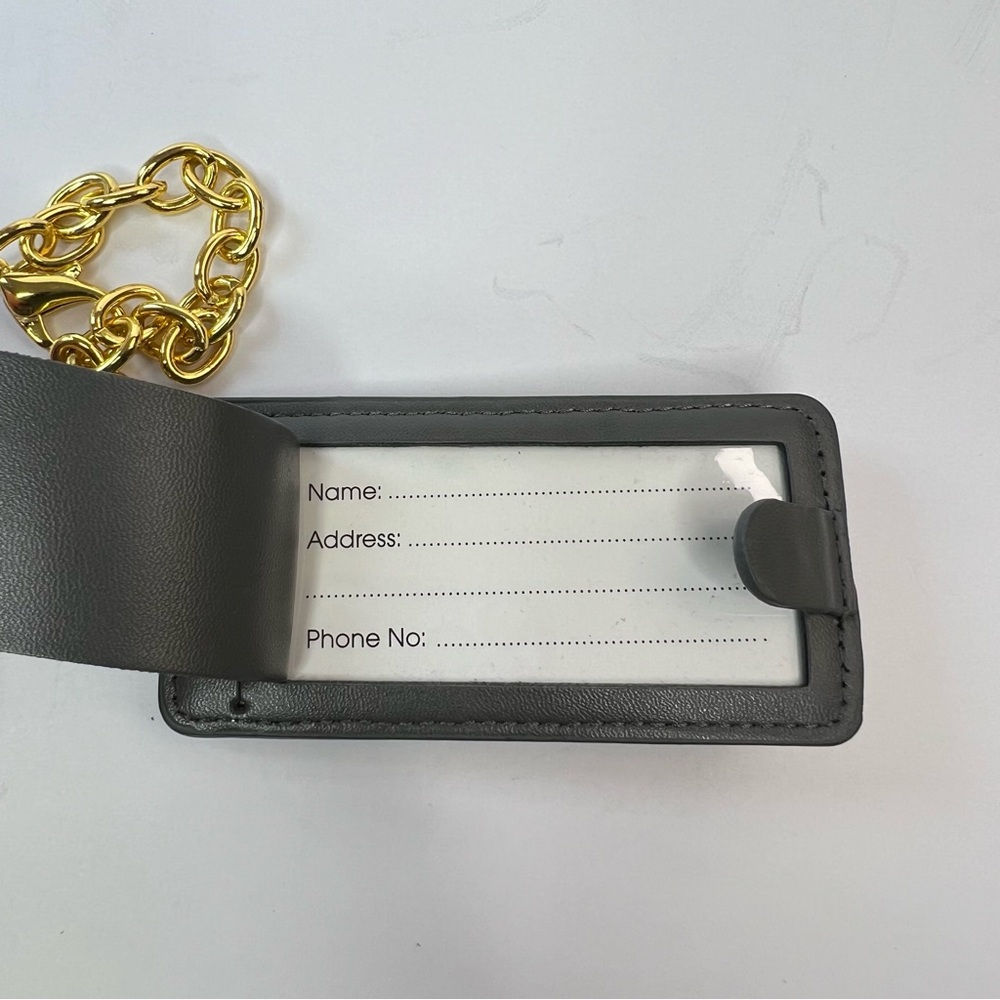 Gray & Gold Versace Luggage Tag Never Used - Picture 5 of 12